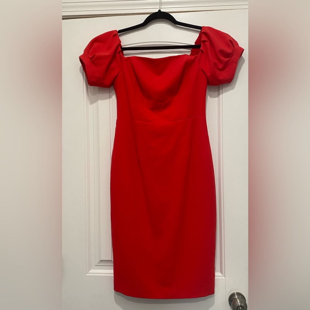 Black Halo Puff Sleeve Dress